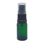 10ML Green Glass Aromatherapy Bottle With Spritzer - Black 18 410