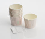 350ML Vintage Baby Pink Tub & Spoon - 10PK