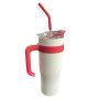 Portable Double Walled Stainless Steel Leak Proof Travel Mug With Straw&lid