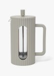 Ribbed Glass Coffee Plunger 1L