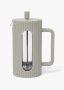 Ribbed Glass Coffee Plunger 1L