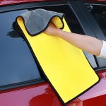5 Pcs High-density Car Wash Towel: Coral Fleece Double-sided Thickened Car Towel Absorbent Glass Cleaning Towel Multi-functional