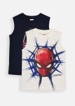 Puff Print Spiderman Cotton Muscle Vests 2 Pack