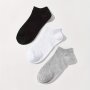 3 Pairs Solid All-match Socks Soft & Breathable Unisex Low Cut Ankle Socks Women's Stockings & Hosiery