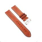 Pueblo Italian Cowhide Leather Strap - Brown Steel Hardware - 22MM
