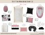 Cot Duvet Bedding – Dusty Pink Monochrome Bunny Set
