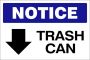 Trash Can Sign On Abs 440X440