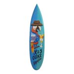 Parrot Surfboard Wall Decor Wooden 100CM