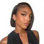 8INCH Bone Straight Bob Wig Lace Front Human Hair For Women