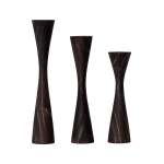 Geo Tapered Candle Holder - Large Black