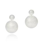 Orb Round Drops - 18KT White Gold Vermeil