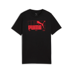 Puma Boys Graphic NO.1 Logo T-Shirt In Black & Red - Black & Red 15-16