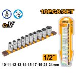 Ingco HKTS12103 Socket Set 1 2" 10 Pieces
