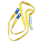 Double Lanyard With Shock Absorbor & Snap Hook - Yellow Std