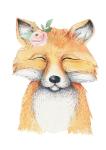 Floral Fox Canvas Print - 600MM X 600MM