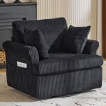 Modern Upholstered Barrel Chairs - White