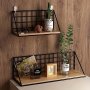 1PC Metal Storage Rack Floating Shelves Wall Mounted Hanging Storage Shelf For Bathroom Living Room Bedroom Wall Decor Aesthetic Room Decor Wall Iron Hanging