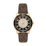 Runway Three-hand Brown Pvc Women's Watch MK6979