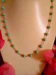 Magnesite Green Link Necklace