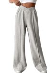 Women's Wide Leg Sweatpants V Cross High Waist Lounge Pants Baggy Jogger