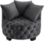 Emma Tufted Leisure Accent Chair - Dark Grey