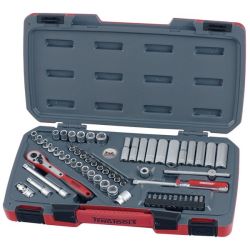 - 1/4 Drive Socket Set Metric/af 60 Piece - T1460
