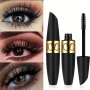 Volumizing 4D Waterproof Mascara Long-lasting Curling And Lengthening Lash Makeup Intense Black Clump-Free Formula For Dramatic Eyes