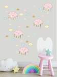 Pastel Gold Cloud Wall Stickers