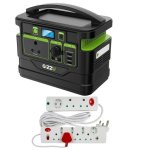 GIZZU - Portable Power Station 500W With 8-WAY Multiplug 3M Extension