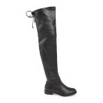 Black Stretch Over-the-knee Flat Boots