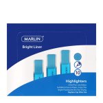 Marlin Bright Liners Highlighter 10'S Blue Pack Of 6