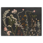 Night Garden 9 Art Print - A3 Framed Canvas With Natural Wood Frame