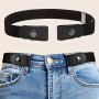 1pc Elastic Waist Belt Adjustable No Buckle Belt For Jeans Pants Invisible Stretch Belts For Women & Men