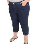 Ladies Eagle Denim Capri - 56 Drk Wash