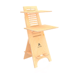 A-stand Height Adjustable Mobile Sit-stand Standing Desk For Home Office - Matt Black