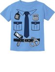 Tstars Kids Police Officer Shirt Cop Policeman Uniform Halloween Shirts For Toddlers 12M California Blue