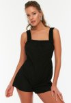 Back Detailed Jumpsuit - Black