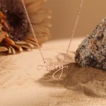 CNE107494RG - Rose Gold Plated Sterling Silver Dainty Personalized Name Necklace