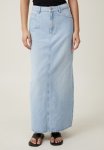 Cotton On Blake Denim Maxi Skirt - Crystal Blue