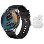 Black Combo: Executive Men's Smartwatch & Wireless Earbuds Set