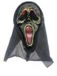 Antique Gold Scream Inspired With Veil Halloween Mask