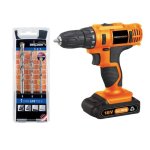 Alpen Rockworth - Cordless Drill Combo With Masonry Drill Bit Set 3 Piece