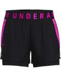 Women's Ua Play Up 2-IN-1 Shorts - BLACK-005 XL