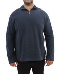 Mens 1 4 Zip Fleece Jersey - 8XL Stone
