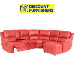 Lyla 6 Piece Corner Recliner With Console & Chaise In Full Genuine Leather