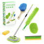 Topika Car Wash Cleaning Mop Kit With Long Handle Squeegee Towels & Brush