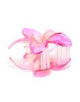 Pink Organic Iridescent Frangipani Hair Claw Clip