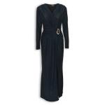 Navy Sparkle Buckle Maxi Dress