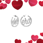 Silver Luxe MINI Logo Hoops