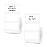 NB187 - - B1 B21 B3S B4 - 40X20MM - 320 White Labels 2